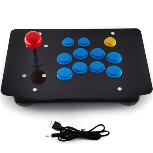 2.4G Fighting Wireless Joystick Game Controller GamePad for TV Set-Top Box Computer PS3 Gameing Rocker Console Black 1