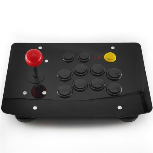 2.4G Fighting Wireless Joystick Game Controller GamePad for TV Set-Top Box Computer PS3 Gameing Rocker Console Black 2