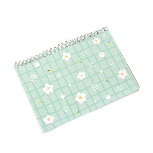 (Flowers) A5 Spiral Notebook - Sticker Keeper Gift