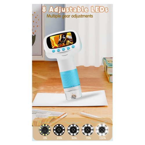 Handheld Microscope for Kids 1000X Magnification  Portable Pocket Microscope with 2.0" IPS Screen STEM Toy A 2