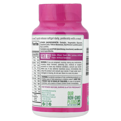 Nature's Truth, Ultra Prenatal Μονοβάρηθρες Βιταμινών + DHA, 60 Quick Release Μυξέλια 2