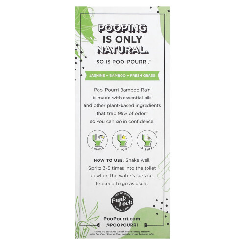 Poo-Pourri, Before-You-GoÆ Τοιλετέκες, Bamboo Rain, 2 oz (59 ml) 2