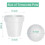 Conjunto de 6 vasos de barro branco com pires, 12,7 cm (5 polegadas) 6