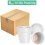 Conjunto de 6 vasos de barro branco com pires, 12,7 cm (5 polegadas) 5