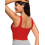 Regatas cropped femininas sem mangas com decote quadrado, modelos básicos. 4