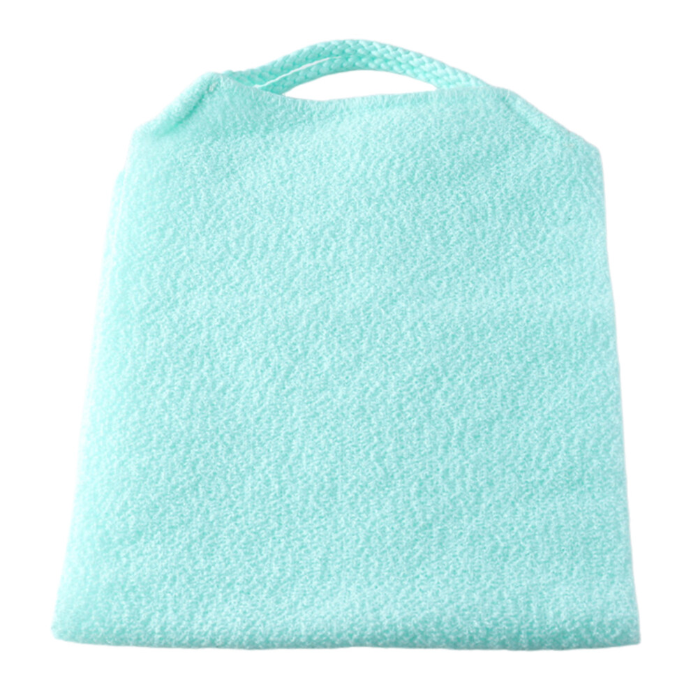 Hue-Grain (Lake Blue) Exfoliating Nylon Bath Brush With Handle