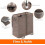 Laundry Hamper with Lid & 3 Removable Bags, 185L 2