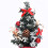 Mini Artificial Christmas Trees Set 2 pcs 20cm Red and Gold 6