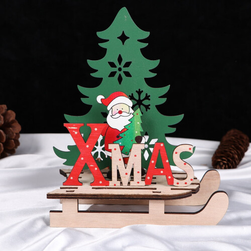 Puzzle en bois 3D Père Noël Décoration de Noël 1