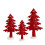 Non-Woven Christmas Tree Set – 30/25/20cm, Red 2