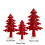 Non-Woven Christmas Tree Set – 30/25/20cm, Red 3