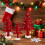 Non-Woven Christmas Tree Set – 30/25/20cm, Red 5