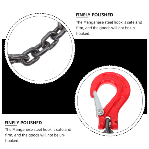Construction Site Lifting Chains With Grab Sling Hook 1Pack 49.12X3.73X0.98in 1