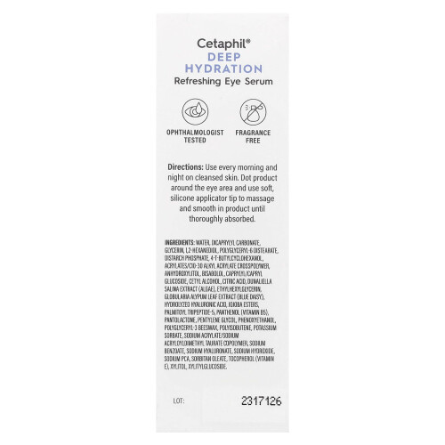 Cetaphil Cetaphil, Deep Hydration, Αναζωογονητική Οπτική Σερουμ, Αroma-Free, 0.5 fl oz (15 ml) 2