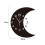 Moon and Star Wall Clock Black Acrylic 35x29cm 2