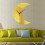 Moon and Star Wall Clock Black Acrylic 35x29cm 3