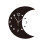 Moon and Star Wall Clock Black Acrylic 35x29cm 5