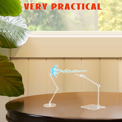 Supporto per action figure in plastica blu da collezione 2