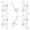 Tineasur10Sets Μικρό γάντζο και κούμπωμα από ανθρακούχο χάλυβα για συρόμενη πόρτα 4