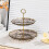 Dessert Stand Plastic Transparent 2-Tier 1 PC 6