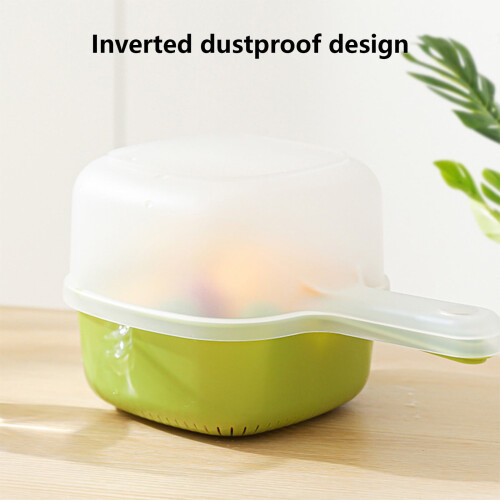 Mini Double-Layer Colander Handled Strainer Basket Kitchen Draining Bowl With Handle Filter Water Storage Basket 1