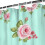 Κουρτίνα ντους με floral εκτύπωση 72x84 ίντσες με 12 γάντζους 3