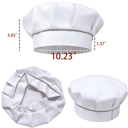 Kids Waterproof Cooking Apron Set with Pockets and Hat 2