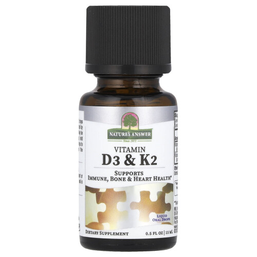 Nature's Answer, vitamiini D3 & K2, 0,5 fl oz (15 ml) 2