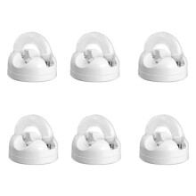 Magnetic Cable Organizer Clips - Rotatable Fixer for Desktop Data & Charging Cables, 6 Packs