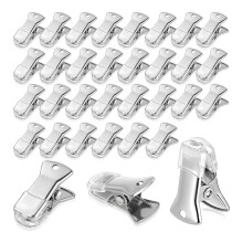 100 Pcs Silver Metal Small Alligator Clips with Non-Slip Rubber for Crafts