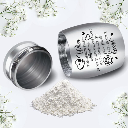 Μίνι τεφροδόχος στάχτης για κατοικίδια 1,57", από ανοξείδωτο ατσάλι με αποτυπώματα 2