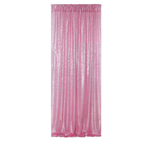Pink and Gold Sequin Backdrop 24 x 96 in, Polyester Curtain 1