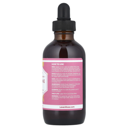 Leven Rose, 100% Πραγματική & Οργανική Οξυγόνο Ελαιόλαδο, 4 fl oz (118 ml) 1