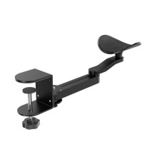 Aluminum Desk Arm Rest Support 3 Height Adjust Ergonomic Arm Rest Mouse Pad Armrest Bracket Console for Office Black
