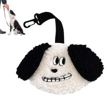 Noise Dog Poop Bag Holder with Zipper, EcoFriendly Dispenser for Walking, White/Dark Grey