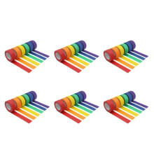 6X Colored Masking Tape,Colored Painters Tape for Arts and Crafts, Labeling or Coding - Masking Tape (2.4cm x 12M)