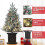 3FT Pre-Lit Christmas Tree with 78 LED Lights PE PVC Hinged 3