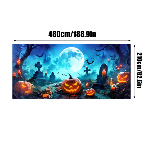 Κάλυμμα Πόρτας Γκαράζ για Halloween 16x7FT - Τρομακτικό Εξωτερικό Διακοσμητικό Banner για 1