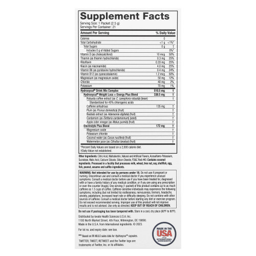 Hydroxycut, Ποτό Μείωσης Βάρους + Ηλεκτρολυτών, Wildberry, 21 Πακέτα, 0.09 oz (2.5 g) Κάθε 1