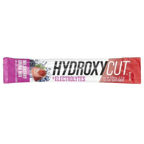 Hydroxycut, Ποτό Μείωσης Βάρους + Ηλεκτρολυτών, Wildberry, 21 Πακέτα, 0.09 oz (2.5 g) Κάθε 2