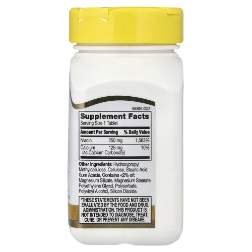21st Century, Niacin, Prolonged Release, 250 mg, 110 Tablets 1