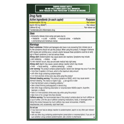 Excedrin, Mal di Testa, 200 Caplet 1