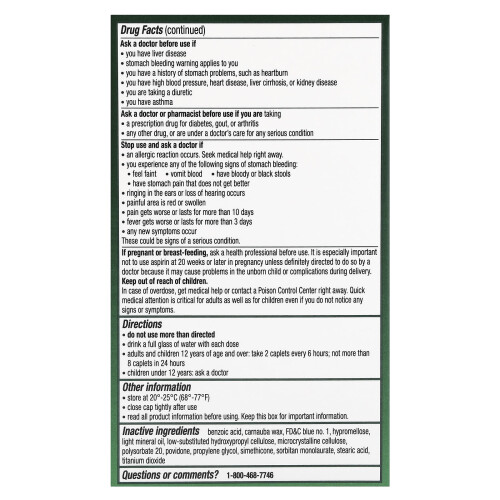 Excedrin, Mal di Testa, 200 Caplet 2