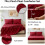 Dark Red Full Size Comforter Set Pintuck Design 7-Piece 5