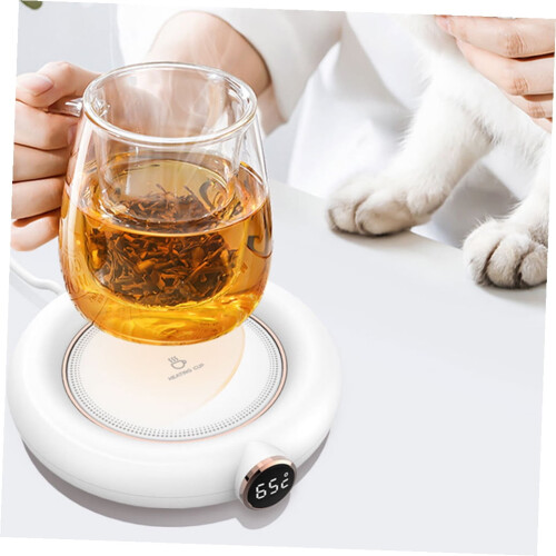 USB-bekerwarmer, wit, compact verwarmingskussen, 1 stuk 2