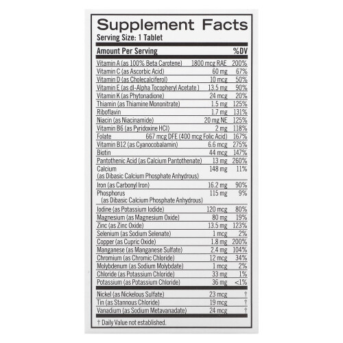 Geritol, Multivitamin/Multimineral Komplement, 40 Tabletter 1
