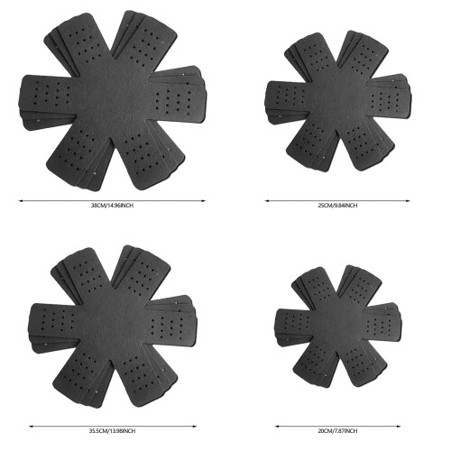 Non-Scratch Pan Protector Set (12-Pc, 4 Sizes) – Gray Dividers for Stacking Cookware, Durable, Space-Saving, Damage Prevention 2