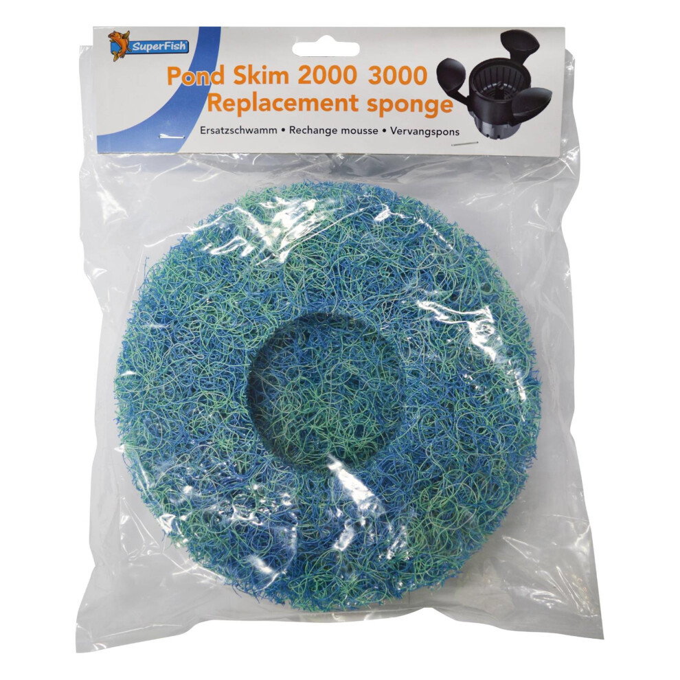 Superfish Replacement Filter Media Foam Sponge Fits Pond Skim 2000/3000 Waste Cleaner Filtration Skimmer Part 7060055