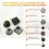 16-Piece Stretchable Chair Leg Sliders for Square Legs 3