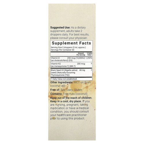 Micro Ingredients, Vitamin D3 + K2, 2 Dropperflaschen, 2 fl oz (60 ml) Jeder 1
